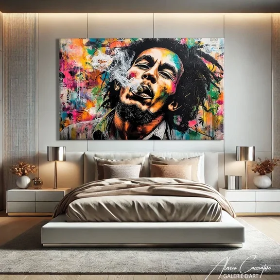 Kna Prints - 1 Pc Poster Bob Marley Wall Art Jamaica Home Decor Street Pop Art Print, UNFRAMED-24x36
