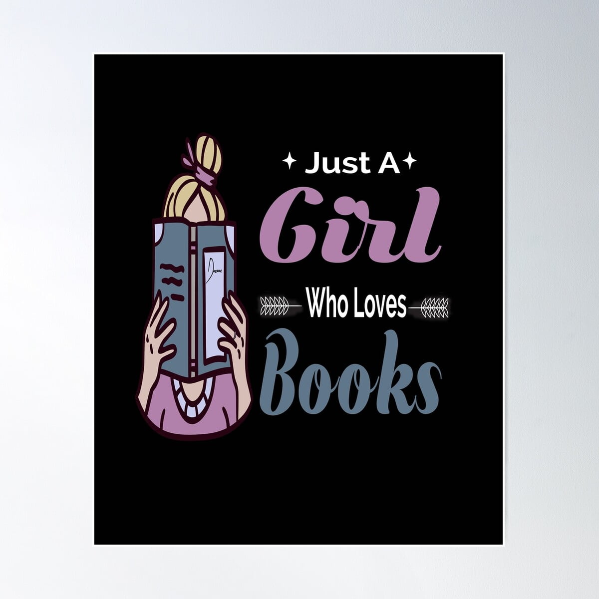 Kna Prints - 1 Pc Poster Bookish Girls Reading Lover Librarian Woman ...