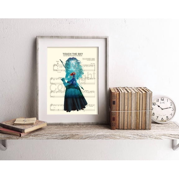 Kna Prints - 1 Pc Poster Brave Touch The Sky Disney Sheet Music Art Print, UNFRAMED-8x12
