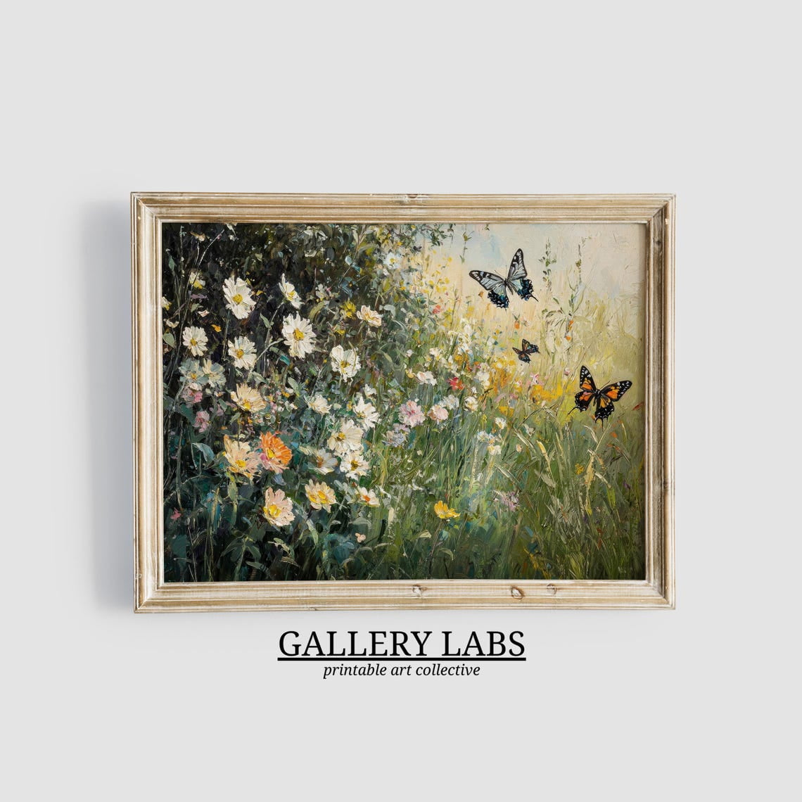 Kna Prints - 1 Pc Poster Butterfly Wildflower Wall Art€¢ Moody Spring ...