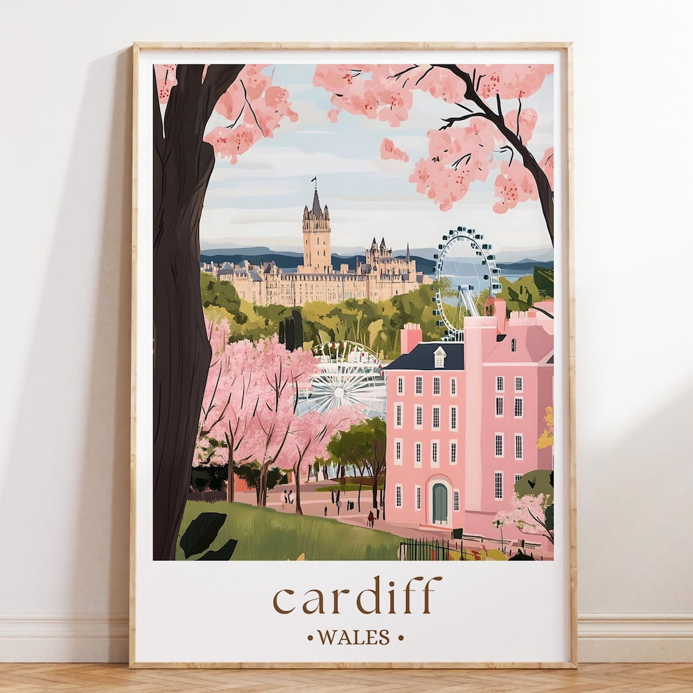Kna Prints - 1 Pc Poster Cardiff Wales City Art Print, Uk Capital ...