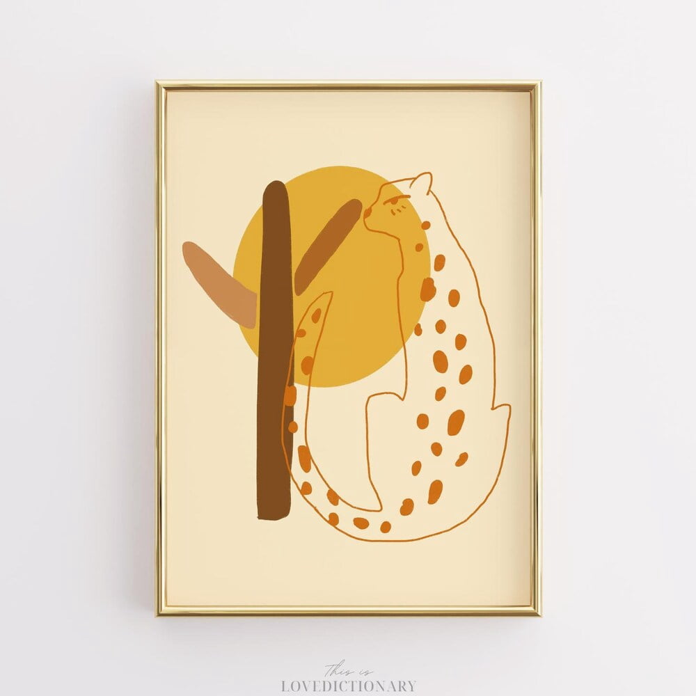 Kna Prints - 1 Pc Poster Cheetah Nursery Print – Cute Safari Animal ...