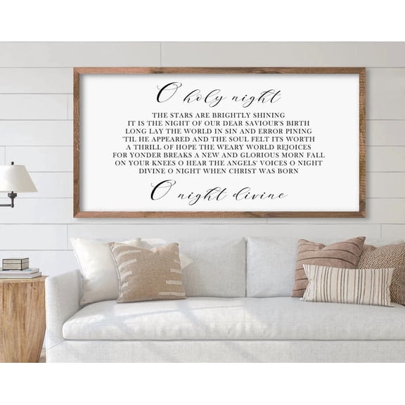 Kna Prints - 1 Pc Poster Christmas Oh Holy Night Art Print, Christmas Wall Decor, Christmas Song Art, Christmas Wall Art, Classic Christmas, UNFRAMED-8x12