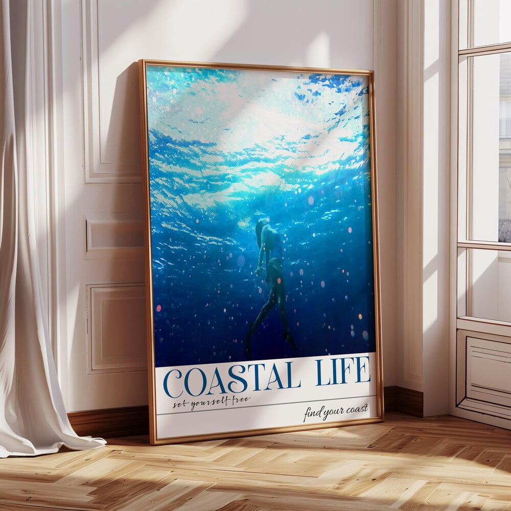 Kna Prints - 1 Pc Poster Coastal Life, Dive Print, Coastal Wall Art ...