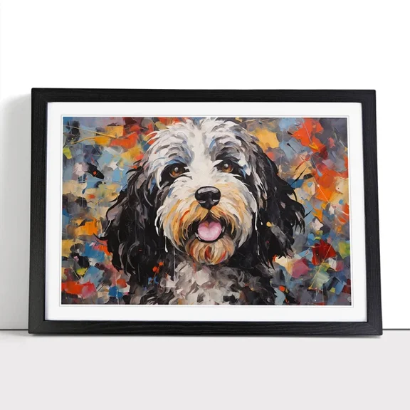 Kna Prints - 1 Pc Poster Cockapoo Abstract No.3 Wall Art Poster Home Painting, UNFRAMED-16x24