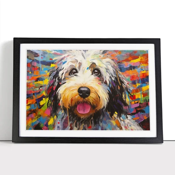 Kna Prints - 1 Pc Poster Cockapoo Abstract Wall Art Poster Home Painting, UNFRAMED-12x18