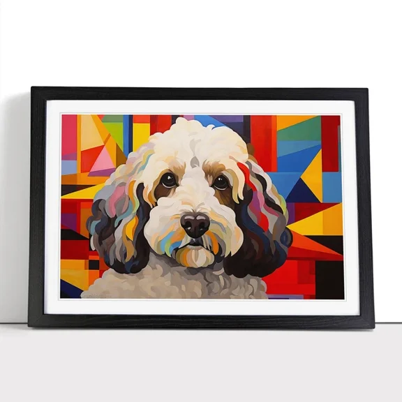 Kna Prints - 1 Pc Poster Cockapoo Constructivism No.3 Wall Art Poster Picture, UNFRAMED-12x18
