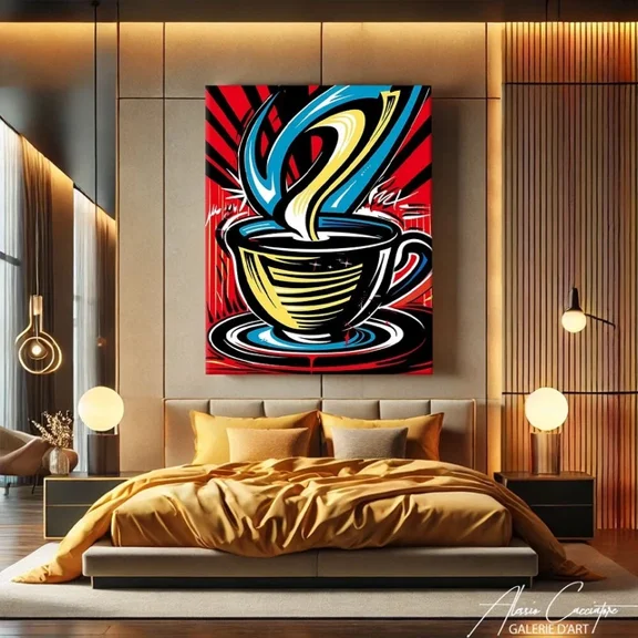 Kna Prints - 1 Pc Poster Coffee Cup Wall Art Pop Large Kitchen Decorative Wall Art, UNFRAMED-8x12