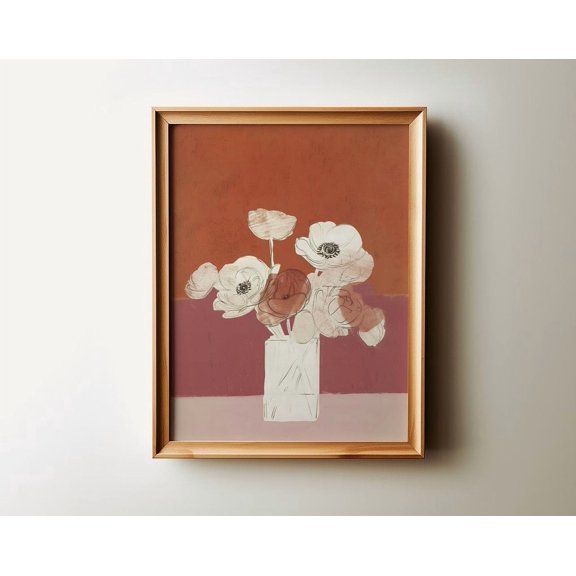 Kna Prints - 1 Pc Poster Cottage Core Decor Abstract Floral Downloadable Art Large Wall Art Botanical Gallery Wall Print, UNFRAMED-24x36