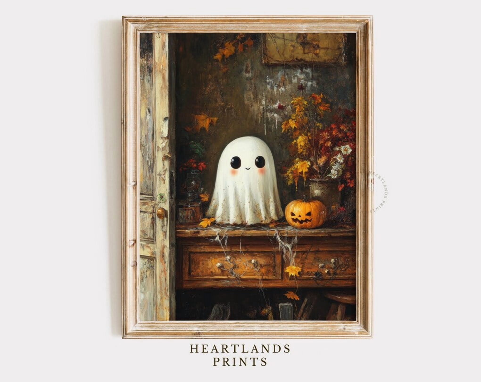 Kna Prints - 1 Pc Poster Cute Ghost Dresser Print, Halloween Printable ...