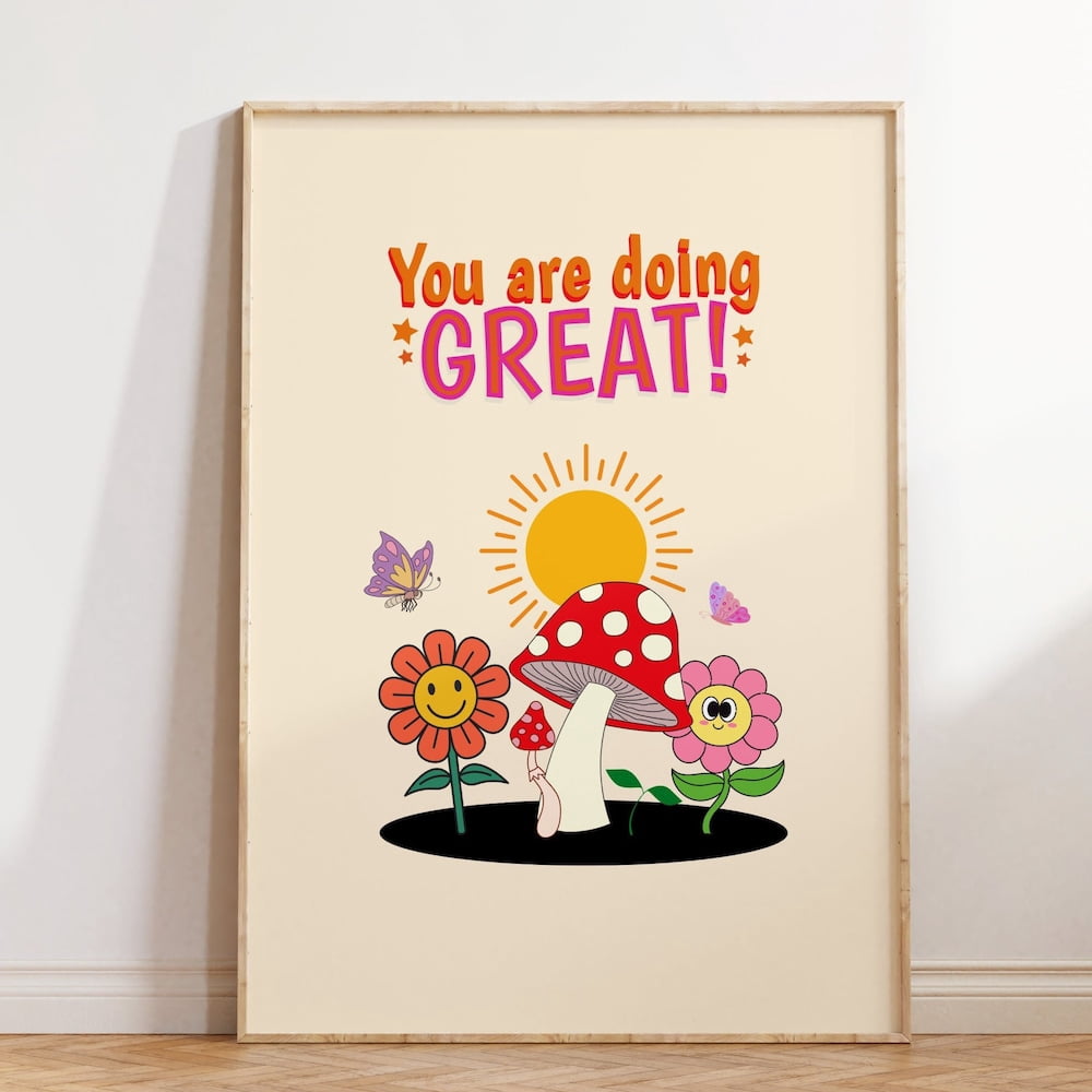 Kna Prints - 1 Pc Poster Cute Retro Wall Art, Retro Poster ...