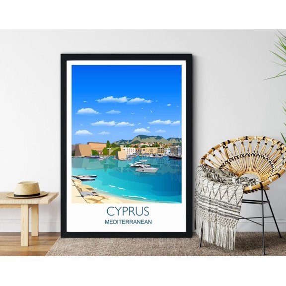 Kna Prints - 1 Pc Poster Cyprus Travel Print, Travel Of Cyprus, Cyprus Travel , Cyprus Print, UNFRAMED-8x12
