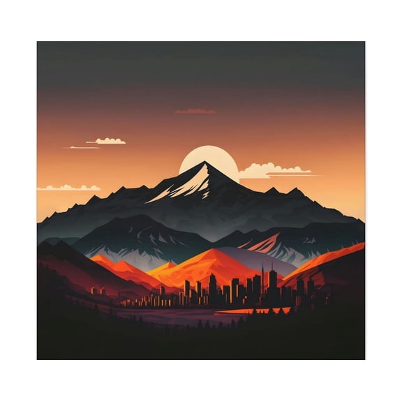 Kna Prints - 1 Pc Poster Denver Colorado Skyline Wrap, UNFRAMED-8x12