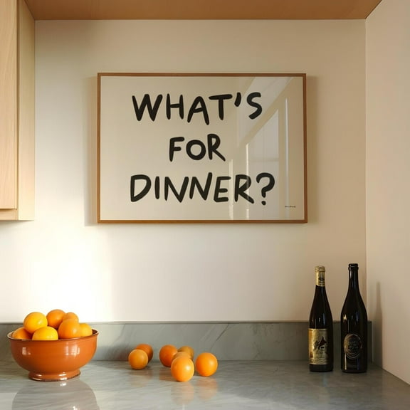 Kna Prints - 1 Pc Poster What'S For Dinner Wall Art, Horizontal Kitchen Print, Funny Kitchen Poster, Typography Print, Aesthetic Dining Room Poster, Gallery Wall Art, UNFRAMED-8x12