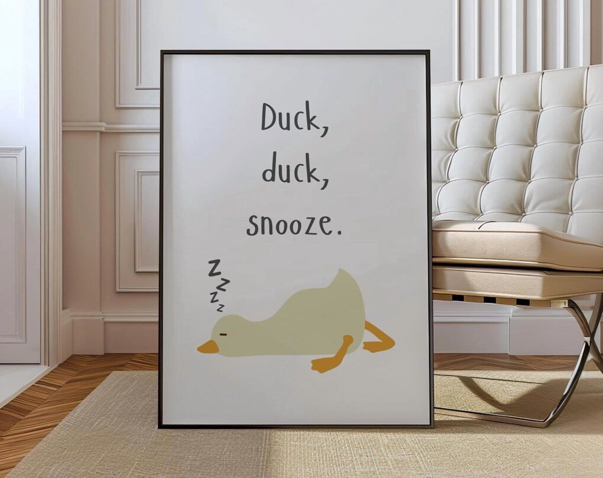 Kna Prints - 1 Pc Poster Duck Duck Snooze Napping Duck Nursery Print ...