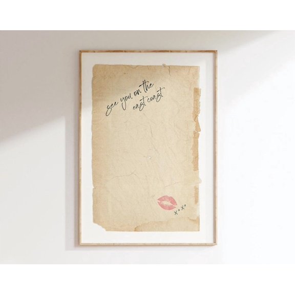 Kna Prints - 1 Pc Poster East Coast Post Card Print Coastal Cowgirl Decor Coastal Granddaughter Wall Art Digital Print Coastal Print Aesthetic Trendy Printable Art, UNFRAMED-8x12