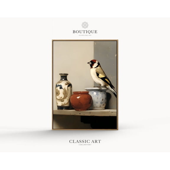 Kna Prints - 1 Pc Poster Of European Goldfinch, Nature Wall Art, Antique Art, Rustic Farmhouse, Fine Art For Bedroom, Fine Art Bird Lover Gift, No.199, UNFRAMED-8x12