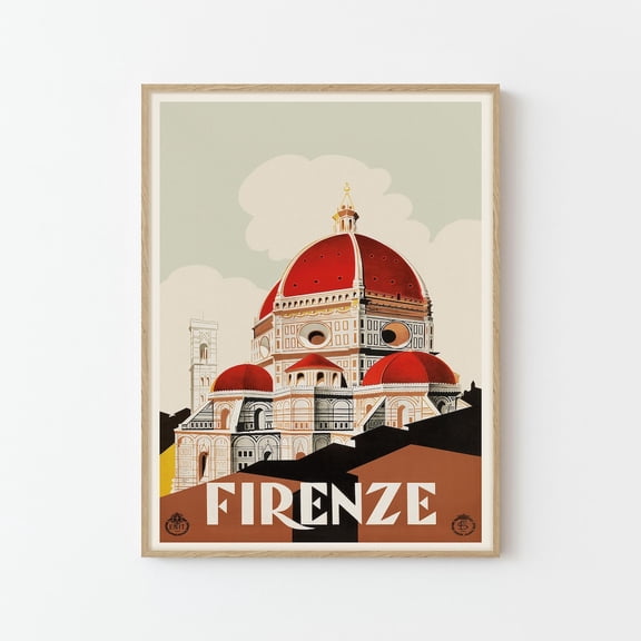 Kna Prints - 1 Pc Poster Firenze Vintage Travel Art Print Home Decor Wall Art Gift, UNFRAMED-8x12