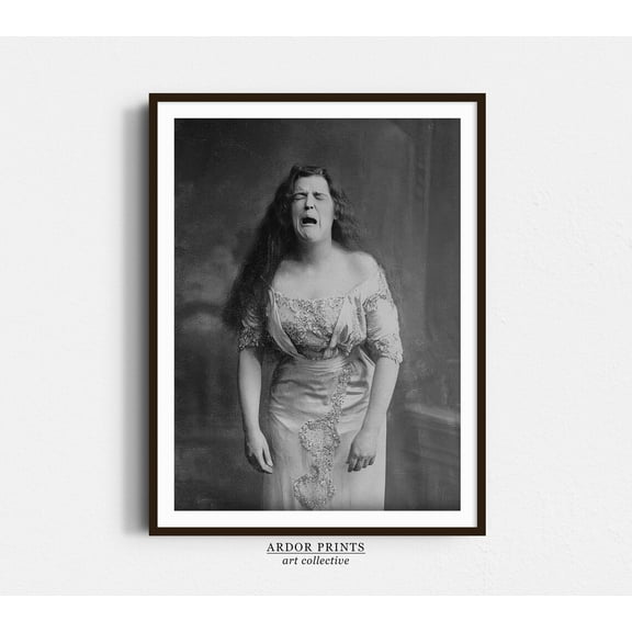 Kna Prints - 1 Pc Poster Fny Photo Taken During Mid Sneeze Wall Art, Vintage Victorian Woman, Black And White Print, Retro Print, Humor , Entry Room Decor Decor For Living Room Bedroom,, UNFRAMED-8x12