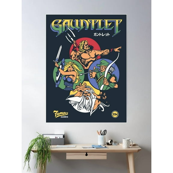 Kna Prints - 1 Pc Poster Gatlet Retro Vintage Arcade Gaming, UNFRAMED-8x12