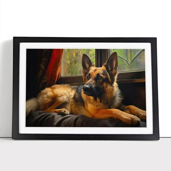 Kna Prints - 1 Pc Poster German Shepherd Photograph 8K Wall Art Poster Picture, UNFRAMED-16x24