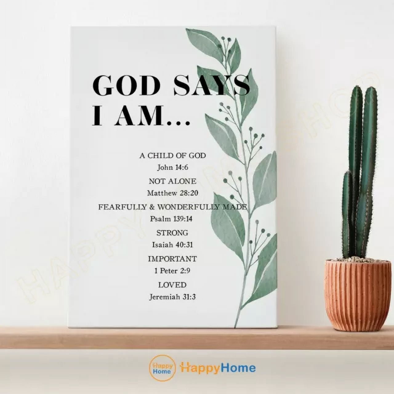 Kna Prints - 1 Pc Poster God Says I Am Bible Verse Wall Art Scripture ...
