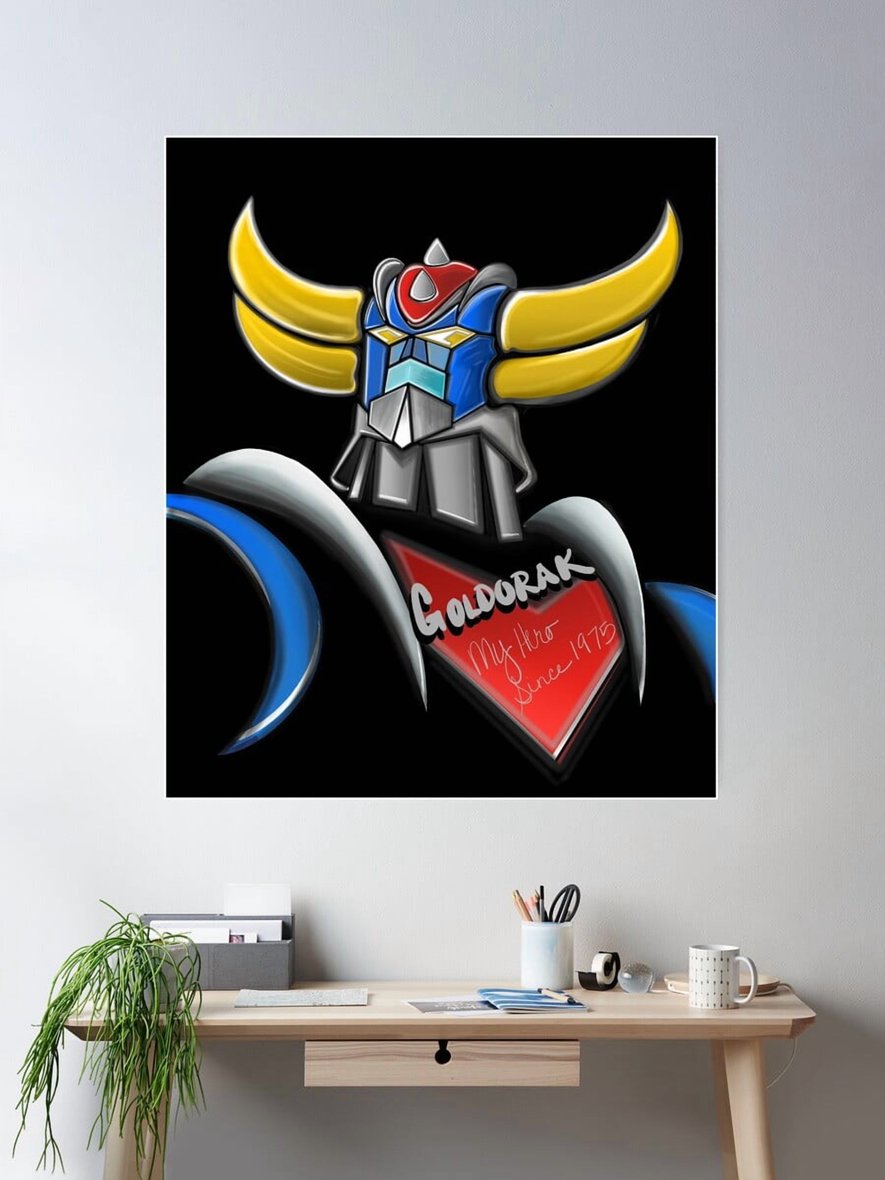 Poster Canvas Goldorak Grendizer Mazinger Go Nagai - 50x70cm, Sans Cadre, 100% Coton
