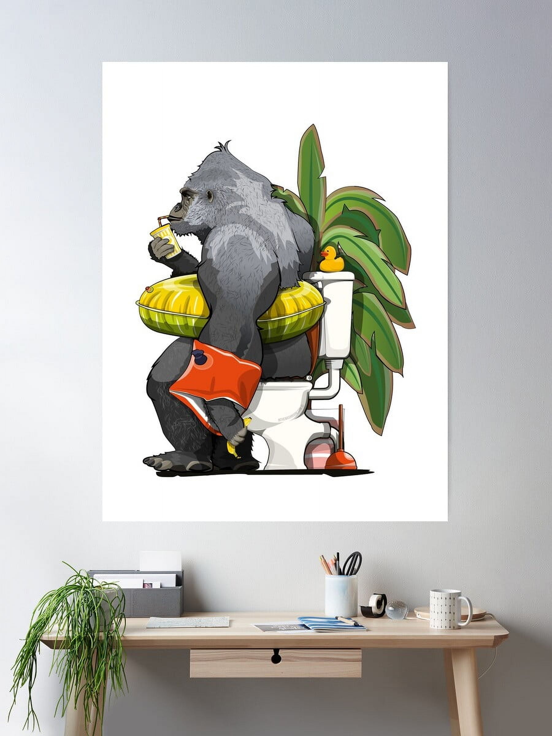 Silver Back - Gorilla - Evocative Poster