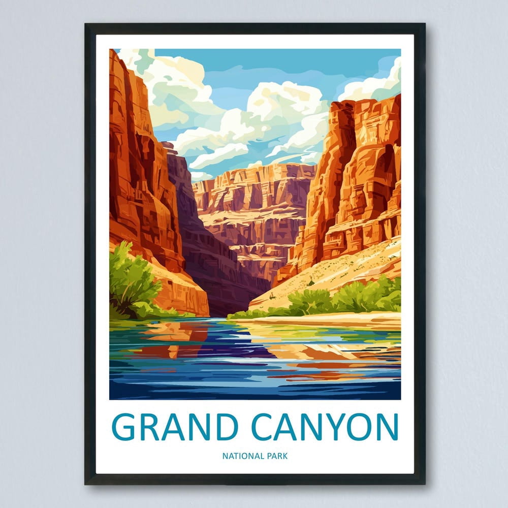 Grand Canyon National Park Greeting Card – 5x7" Travel Birthday Card, Blank Inside, Premium Cardstock