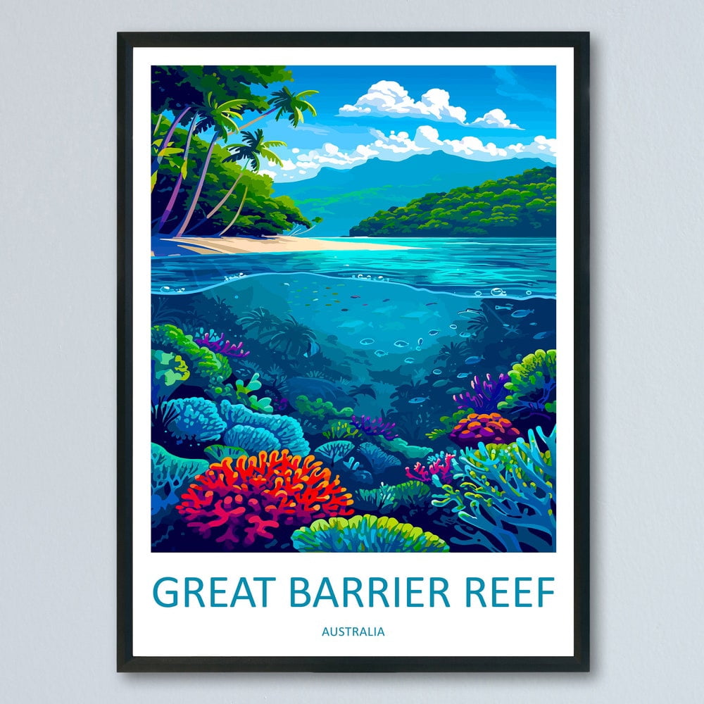 Kna Prints - 1 Pc Poster Great Barrier Reef Trav…