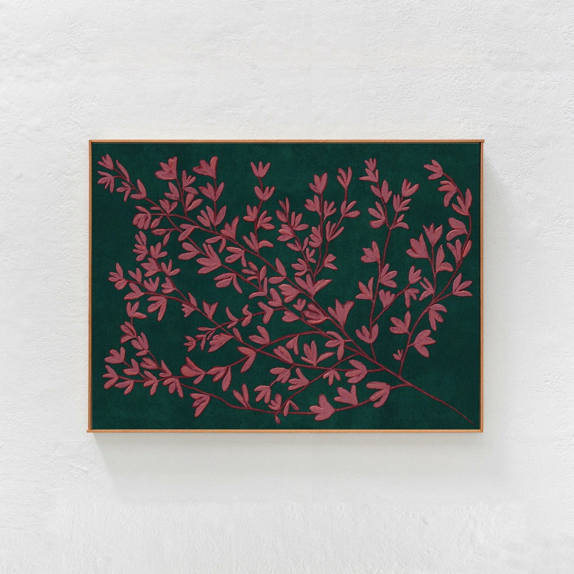 Kna Prints - 1 Pc Poster Green And Pink Able Art Print. Green Art, Boho ...
