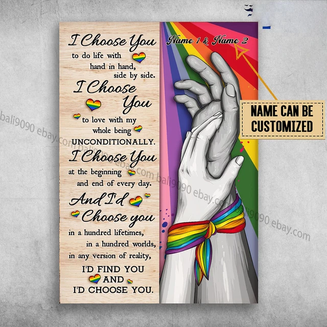 Kna Prints - 1 Pc Poster Hands, Couple, I Choose You, To Do Life With ...