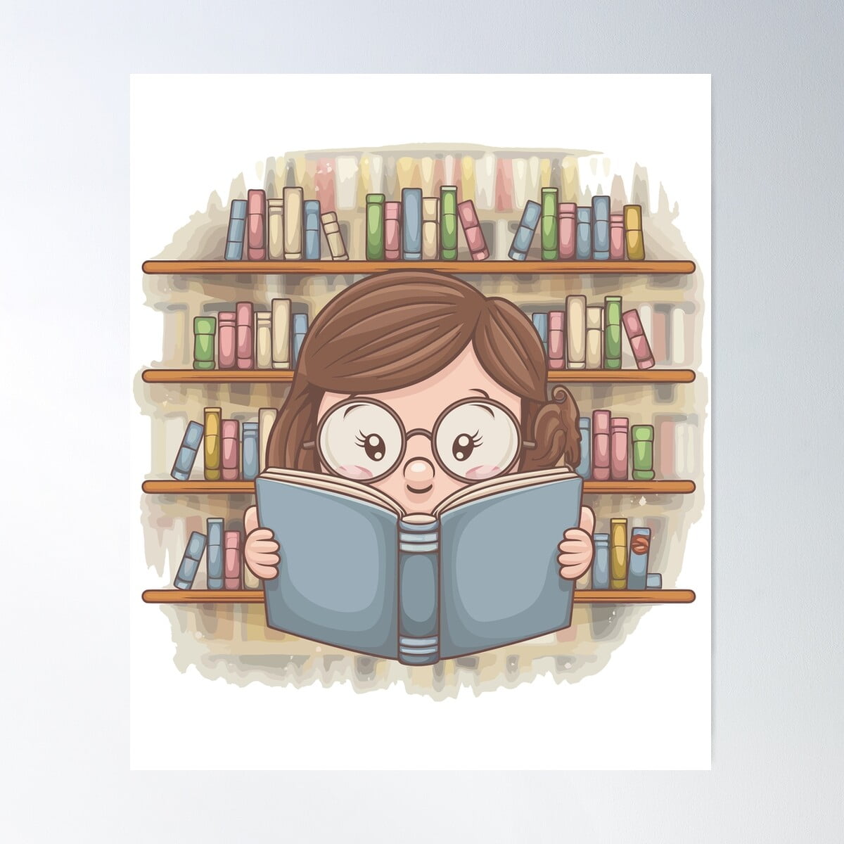 Kna Prints - 1 Pc Poster Her Nose Stuck In A Book Fny Book Lovers ...