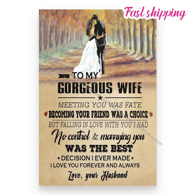Kna Prints - 1 Pc Poster Husband To Wife Meeting You Was Fate Vertical ...