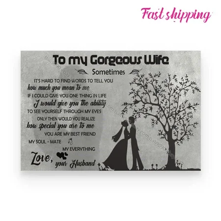 Kna Prints - 1 Pc Poster Husband To Wife You Are My Best Vs3 Horizontal, UNFRAMED-12x18