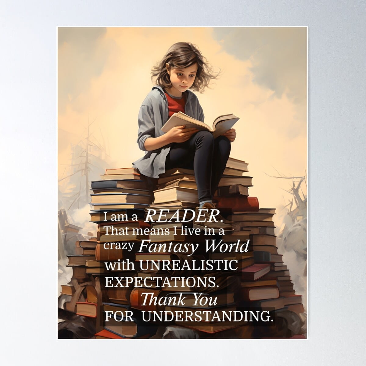 Kna Prints - 1 Pc Poster I Am A Reader... Humorous For Avid Reader ...