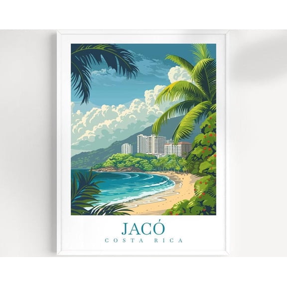 Kna Prints - 1 Pc Poster Jaco Costa Rica Travel Print Costa Rica Wall Art Playa Jaco Wall Hanging Home Decor Playa Jaco Gift Art Lovers Wall Art Costa Rica Travel, UNFRAMED-8x12