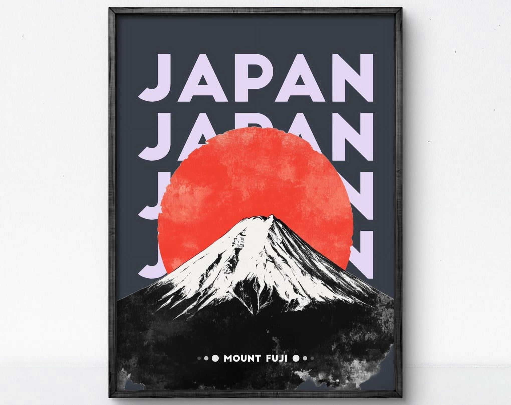 Kna Prints - 1 Pc Poster Japan Mot Fuji Minimalist Japanese Wall Art ...