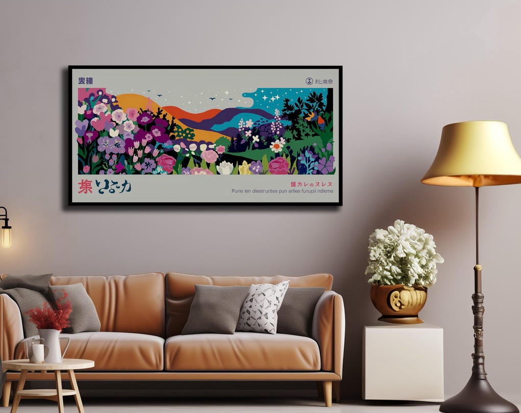 Kna Prints - 1 Pc Poster Japanese Modern Gallery , Panoramic Wall Decor ...