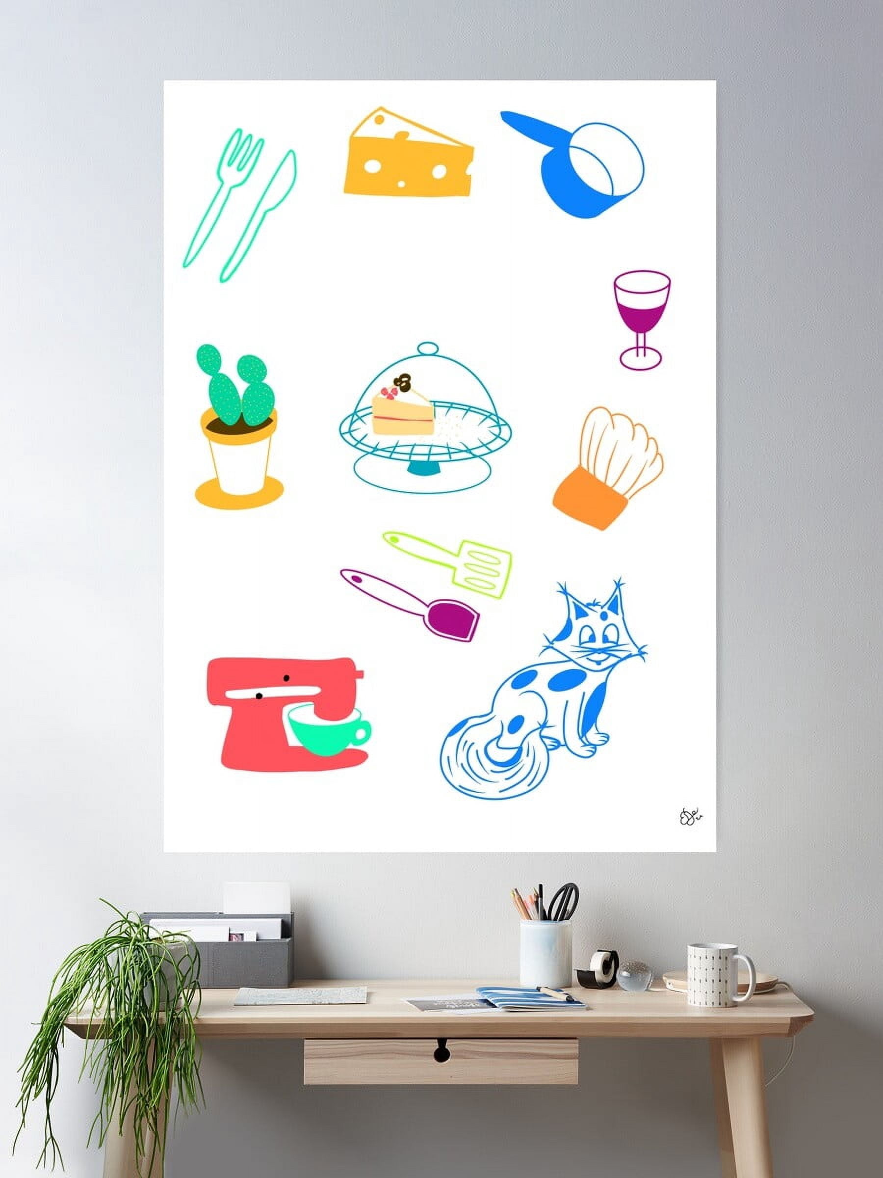 Kna Prints - 1 Pc Poster Kitchen Graphics, UNFRAMED-8x12 - Walmart.com