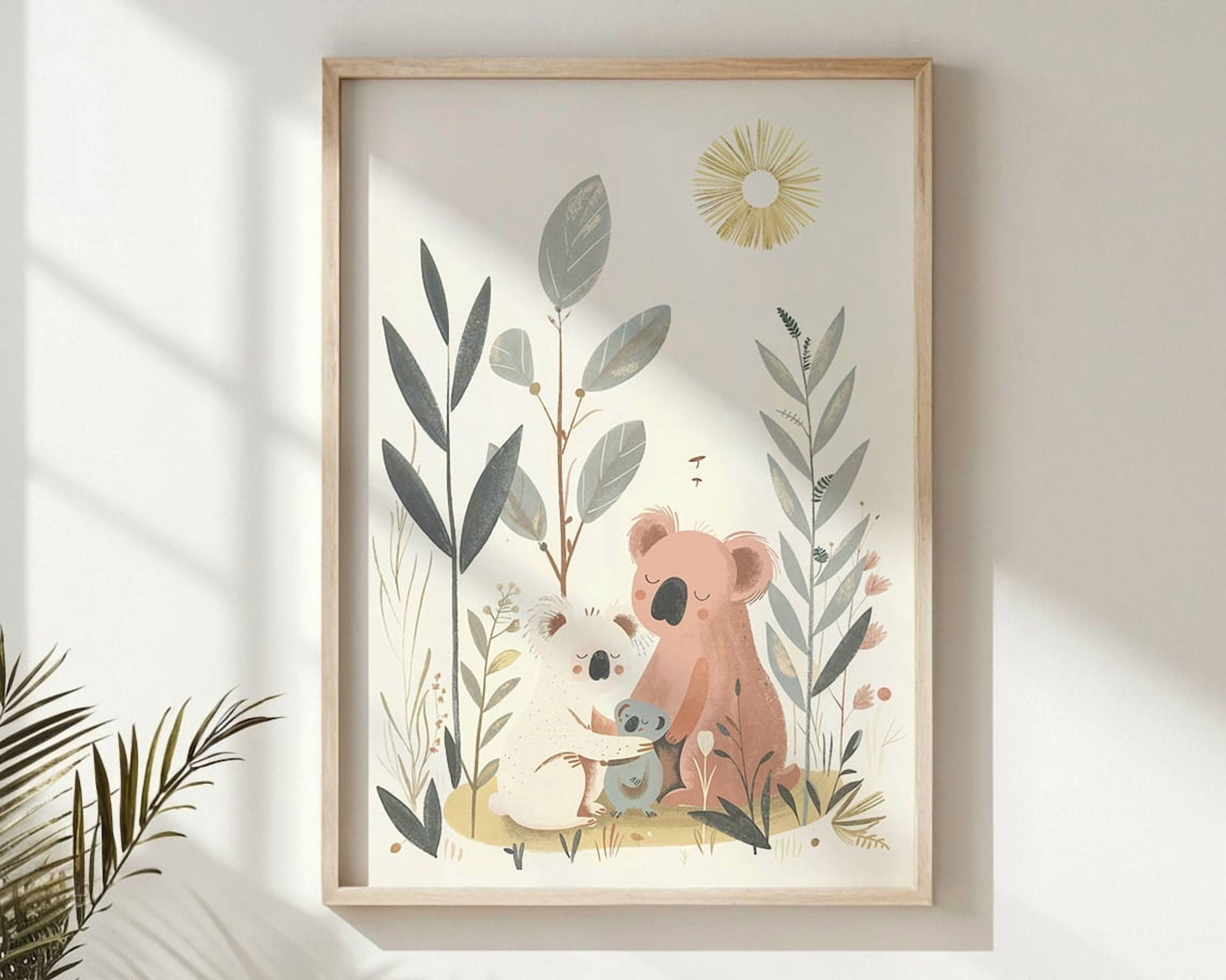 Kna Prints - 1 Pc Poster Koala Family Print, Nursery Wall Art Kids S ...