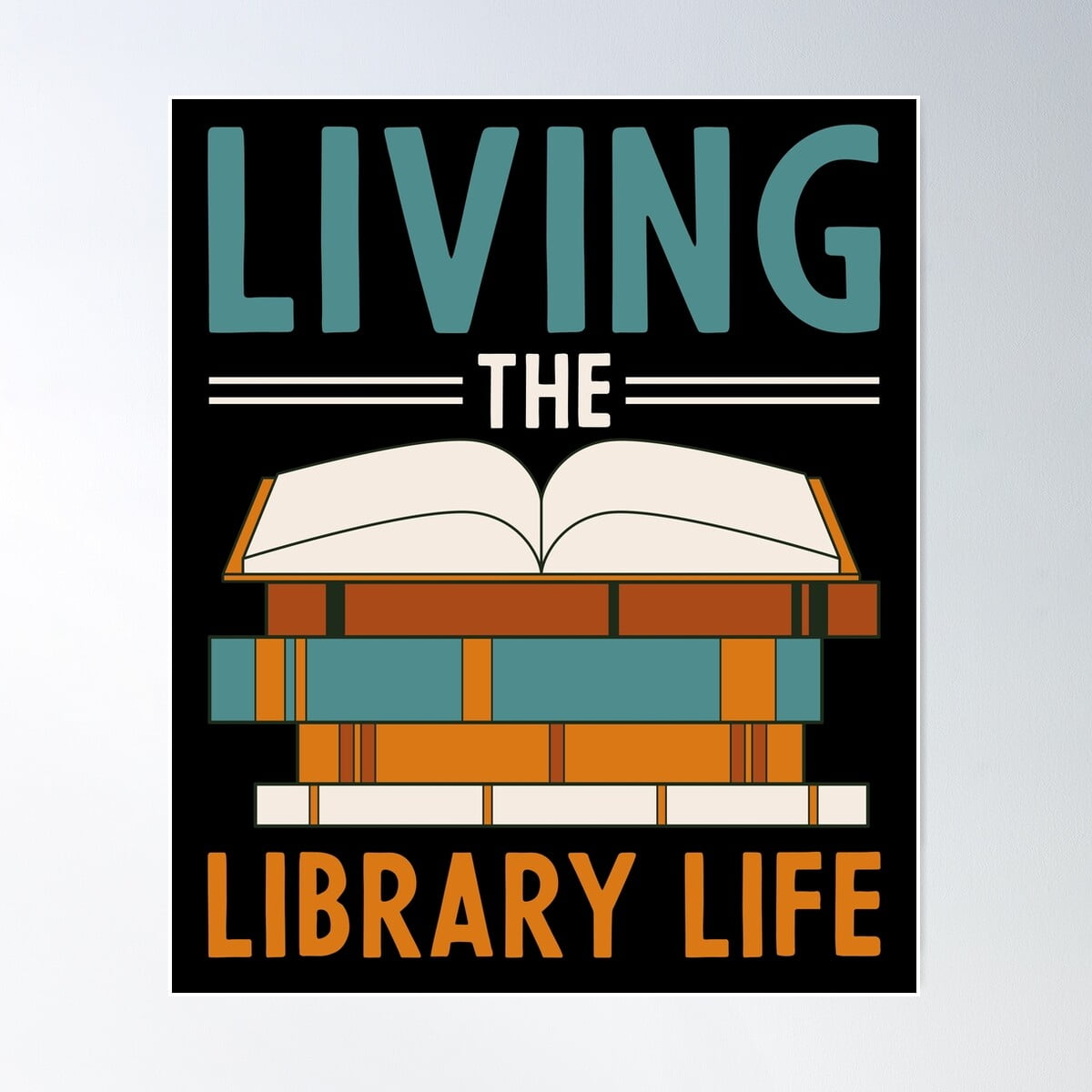 Kna Prints - 1 Pc Poster Library Reader Fny Bookworm Reading Librarian ...