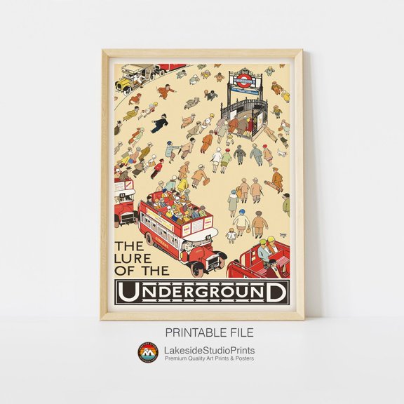 Kna Prints - 1 Pc Poster London Retro Wall Art Vintage Travel Gallery Wall Home Decor, UNFRAMED-12x18