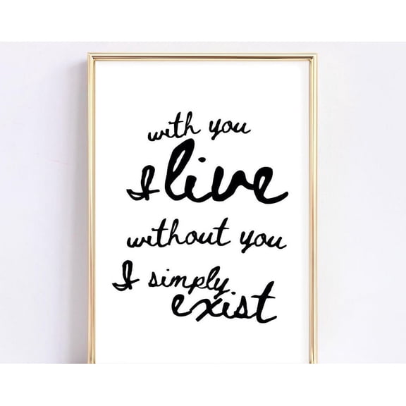 Kna Prints - 1 Pc Poster Love Quote Print, Valentines Day Decor, I Love You Wall Art, Love Message Print, Minimalist Quote , Gift For Boyfriend, Cute Romantic, UNFRAMED-24x36