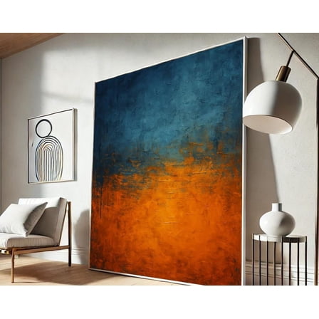 Kna Prints - 1 Pc Poster Mark Rothko , Abstract Color Field Wall Art, Blue And Orange Modern Painting, Minimalist Large Print, Wall Art Home Decor, UNFRAMED-8x12