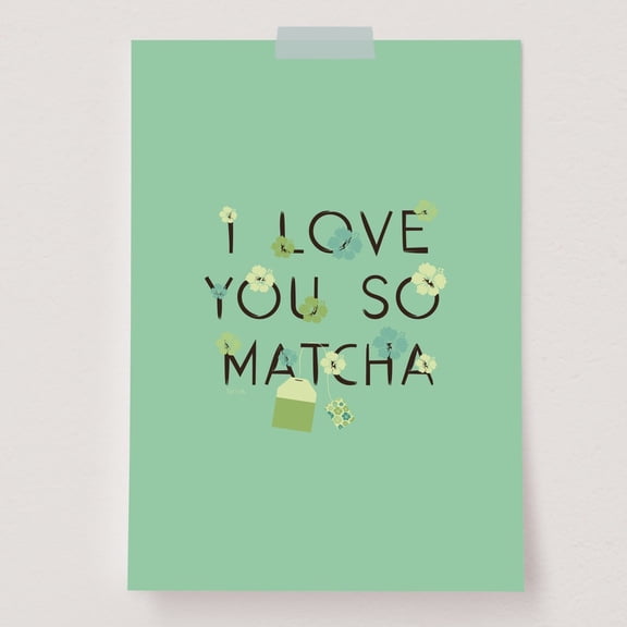 Kna Prints - 1 Pc Poster Matcha Tea , Tea Wall Art, Tea Poster, Illustrated Art , Tea Bar Decor, Tea Themed Gift, Tea Kitchen Decor, Floral Poster , UNFRAMED-8x12