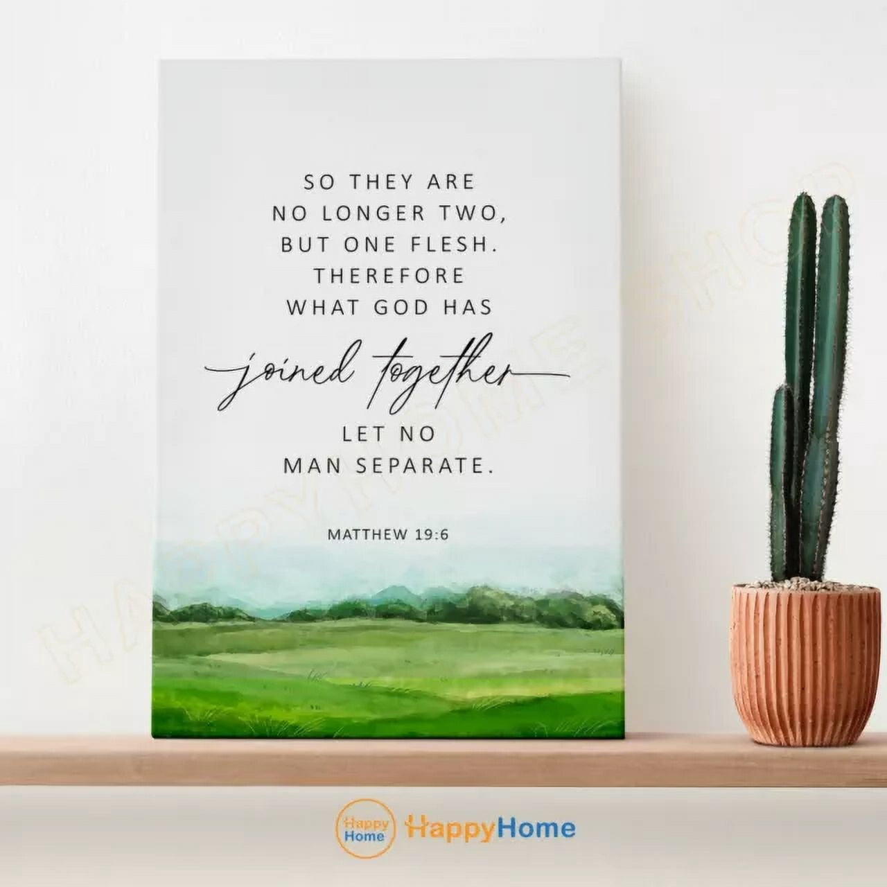 Kna Prints - 1 Pc Poster Matthew 19:6 Bible Verse Wall Art No Longer ...