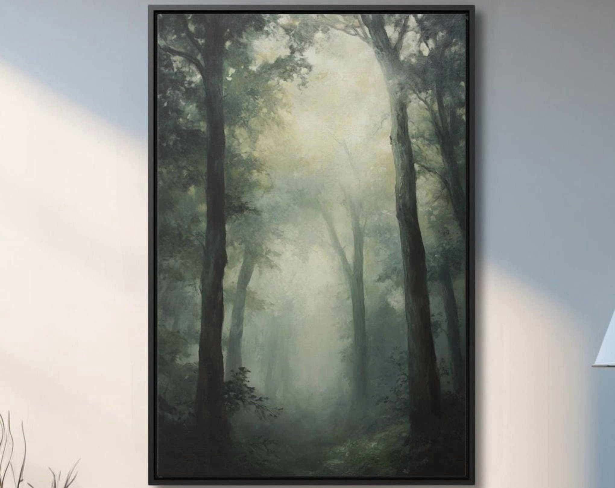 Kna Prints - 1 Pc Poster Misty Forest Landscape Serene Wall Art Nature ...