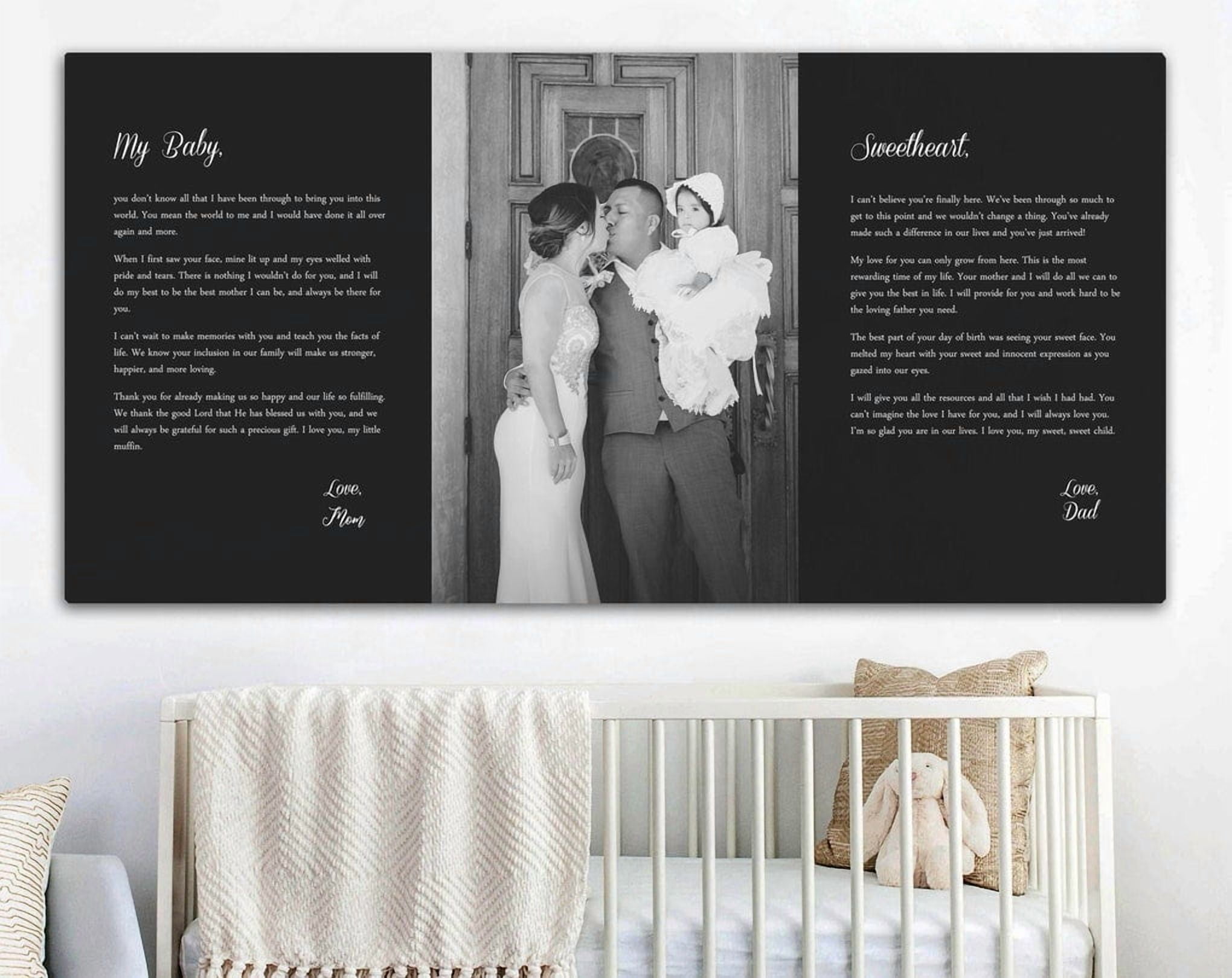 Kna Prints - 1 Pc Poster Mom Dad Letter, Letter To Baby, Letter To ...