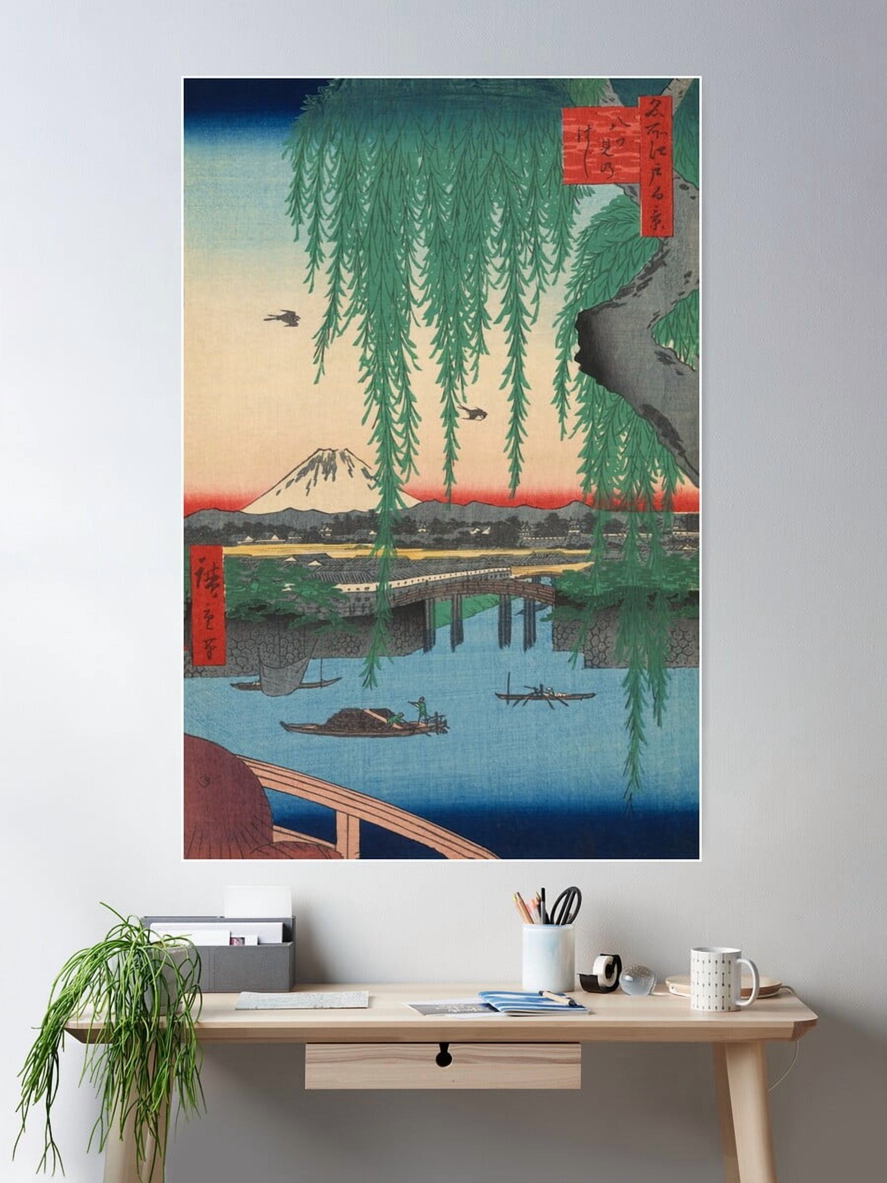 Kna Prints - 1 Pc Poster Mot Fuji From Yatsumi Bridge Ukiyo-E Japanese ...
